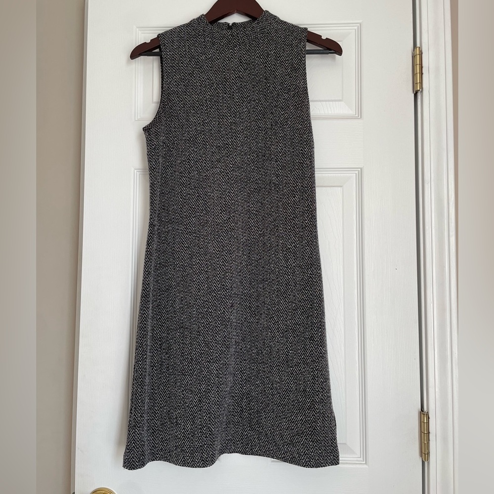 Black and White Tweed Shift Dress
